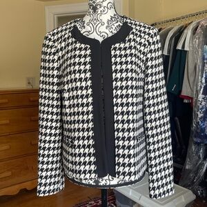Tweed Black and White Houndstooth Jacket
